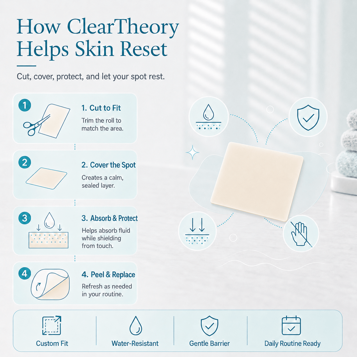 Hydrocolloid Acne Patch Roll