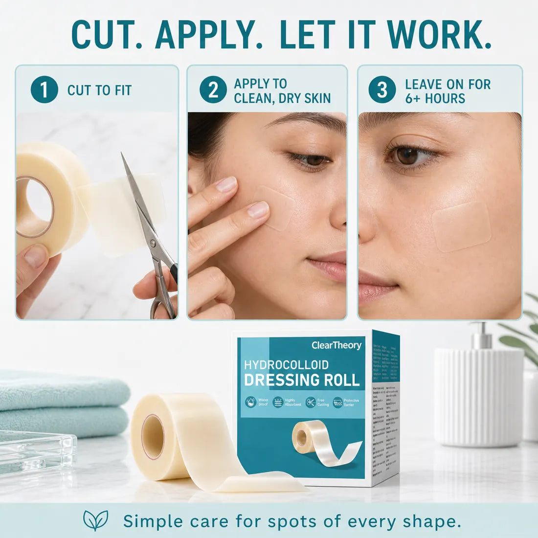 Three steps for cutting and applying ClearTheory